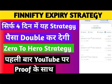 FINNIFTY EXPIRY DAY STRATEGY | ZERO TO HERO STRATEGY FINNIFTY TRADING ...