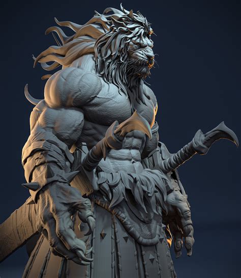 ArtStation - Lion Warrior, chen zhe in 2021 | Fantasy character design ...