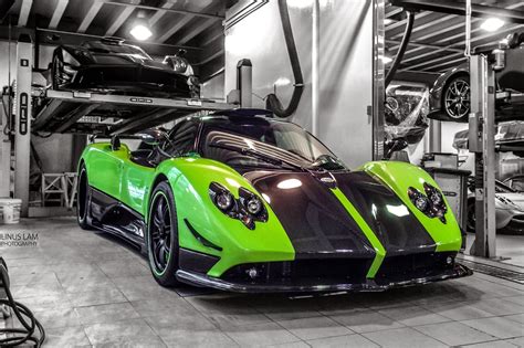 Bright Green Pagani Zonda Cinque Arrives in California - Exotic Car List