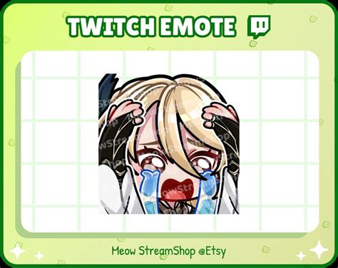 Twitch Emote / Kaveh Cry Sad Tears Panic Scared Emotes / - Etsy