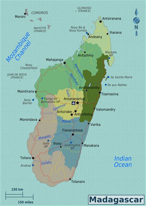 Map of Madagascar (Overview Map/Regions) : Worldofmaps.net - online ...