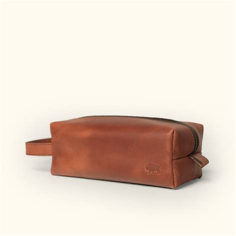 Travel Leather Dopp Kit | Brown Leather | Rugged Roosevelt Collection