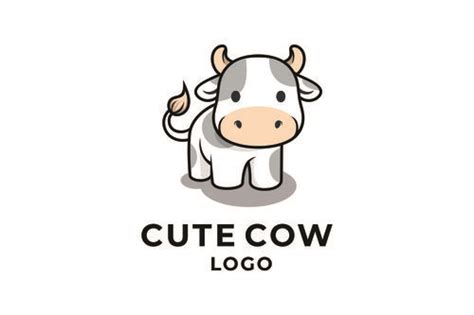 Cute cow logo vector free download