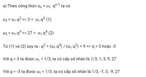 Cấp Số Nhân Là Gì? Công Thức Tính Tổng Cấp Số Nhân Và Bài Tập