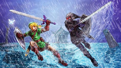 [OC] Link vs Dark Link fan art I did Visit blazezelda.tumblr.com ...