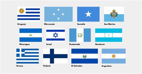 Blue and White Flag: +30 Country Flags with These Colors - Eggradients.com