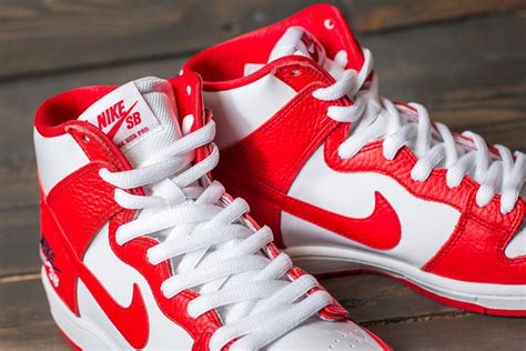 Nike Leather Sb Zoom Dunk High Pro University Red/ University Red for ...