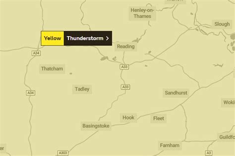 Lightning and hail forecast across Berkshire as Met Office issues ...