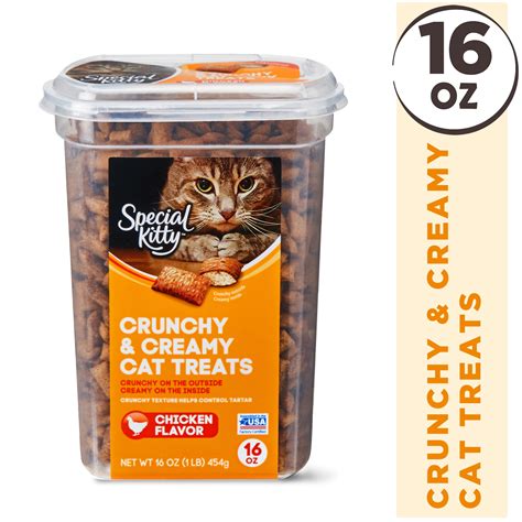 Special Kitty Crunchy & Creamy Cat Treats, Chicken Flavor, 16 oz ...