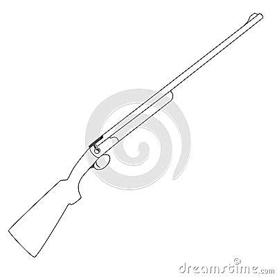 Rifle Outline Stock Illustration - Image: 58531745