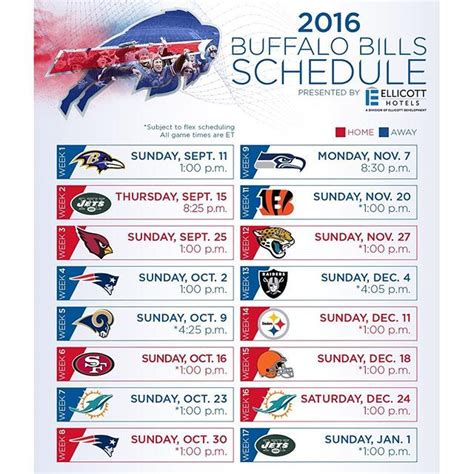 Buffalo Bills Schedule | Example Calendar Printable