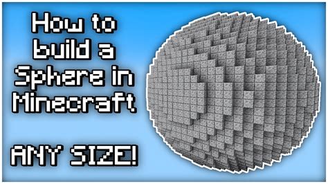 🌐How to Build a PERFECT Sphere of ANY SIZE in Minecraft! - YouTube