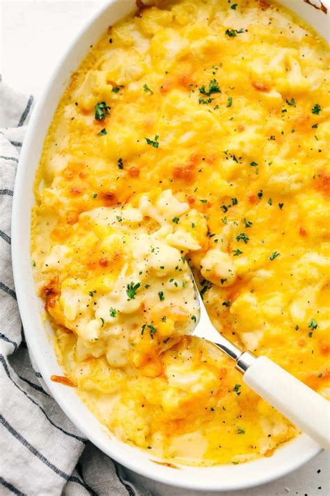 Baked Cauliflower Mac and Cheese (Low Carb and Keto Friendly!) ~ We ...