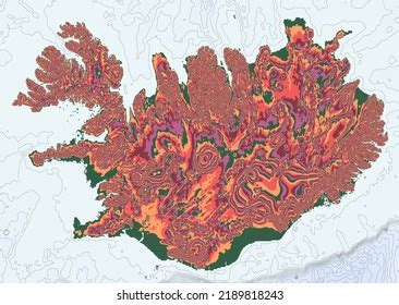 Vector Iceland Topographic Map Art Stock Vector (Royalty Free ...