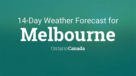 Melbourne, Ontario, Canada 14 day weather forecast