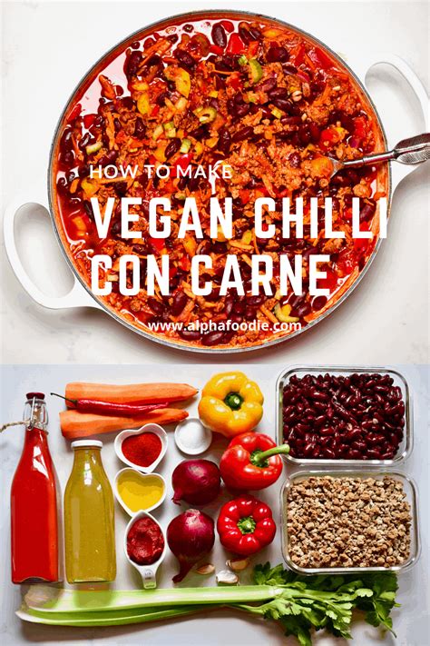 Simple Vegan Chilli con carne Recipe - Alphafoodie