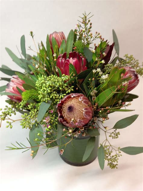 The Queen Protea-Pincushion Bouquet in a Vase in San Francisco, CA ...