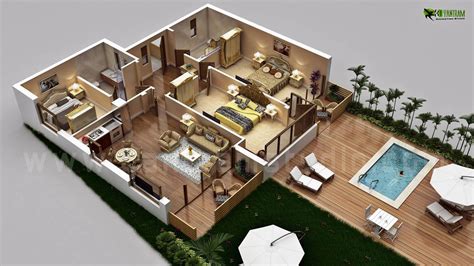 ArtStation - Residential House Floor Plan Design with Swimming Pool by ...