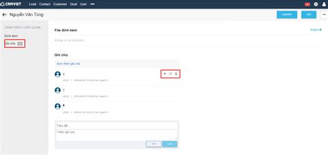 CrmViet Support | Ghi chú