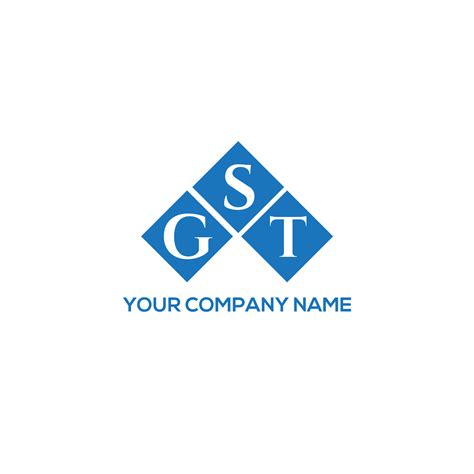 GST letter logo design on white background. GST creative initials ...