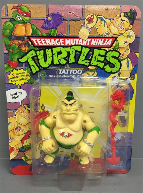 Vintage TMNT Teenage Mutant Ninja Turtles Action Figure Tattoo Action ...