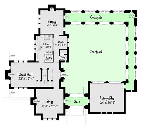 Medieval Castle Floor Plan Diagram