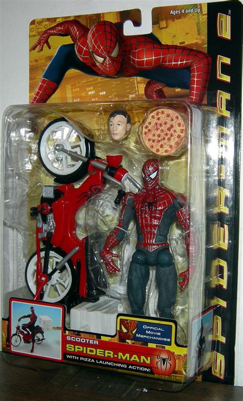 Scooter Spider-Man Action Figure Movie 2 Pizza Launching