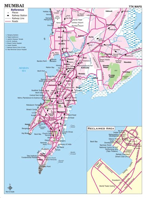 Map of cities : Bombay Mumbai