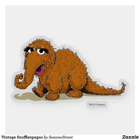 Vintage Snuffleupagus Sticker | Zazzle.com | Vintage graphics ...