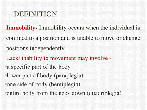 SOLUTION: Effects complications of immobility anju - Studypool