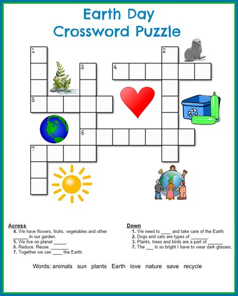 Printable Crossword Puzzles For Elementary Students | Printable ...