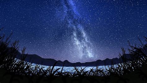 Milky way Starry Sky Landscape K - - 3D Models. stock HD wallpaper | Pxfuel