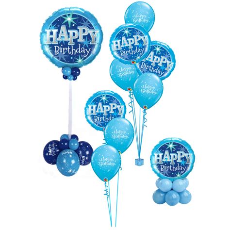 Blue Sparkle Birthday Balloons - Cardiff Balloons open 6 days a week