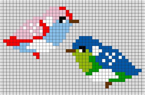 Birds Pixel Art | Cross stitch bird, Pixel art, Cross stitch patterns