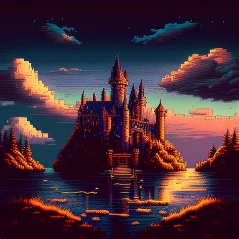 mglass: Hogwarts castle in warm tones with ominous clouds surrounding it