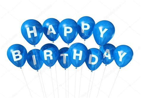 Blue Happy Birthday balloons — Stock Photo © daboost #5447006