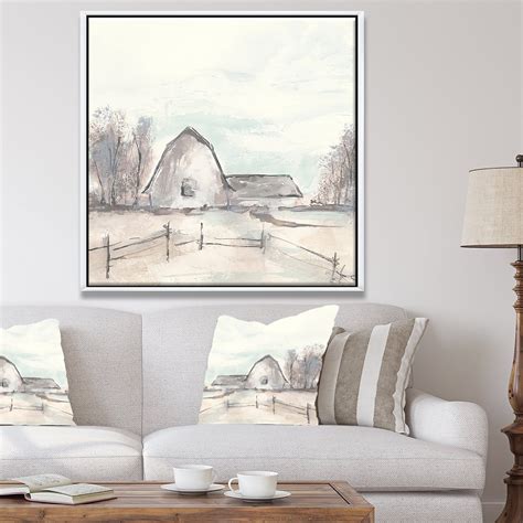 Designart 'Farmhouse Barn Grey VIII' Modern Farmhouse Framed Canvas (30 ...