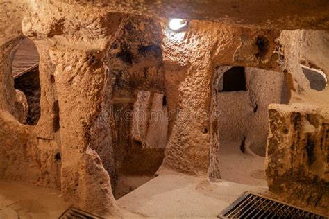 Derinkuyu - Cave City in Cappadocia. Turkey Stock Photo - Image of ...