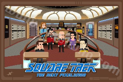 Square Trek: Die nächste Pixelung Pixel 8 Bit Star Trek | Etsy