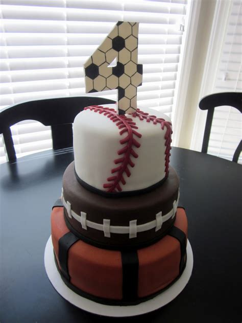 Football and baseball 2 tier | Birthday Party ideas | Pinterest | Sport ...