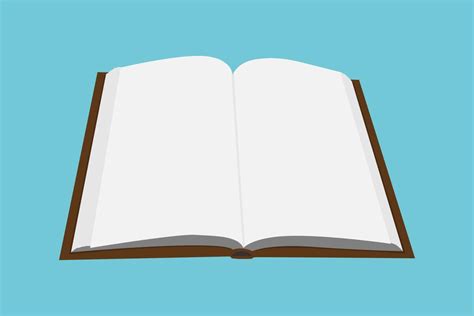 Open book with blank pages flat illustration 13810012 Vector Art at ...