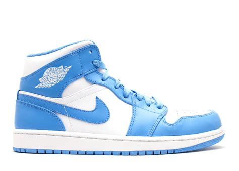 Air Jordan 1 Mid 'UNC' - Air Jordan - 554724 106 - white/university ...