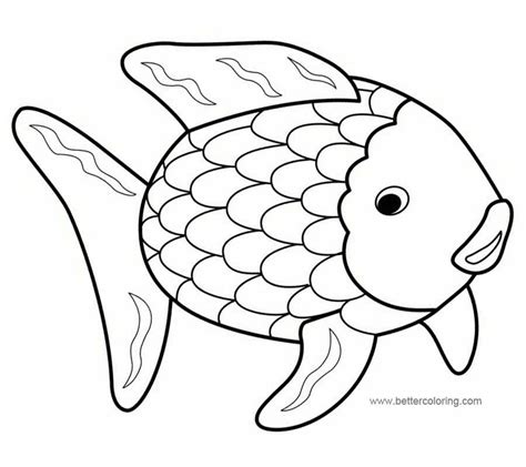 Rainbow Fish Coloring Pages Cartoon Images - Free Printable Coloring Pages