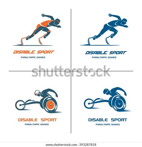 Set Logos Signs Paralympics Athletes Disabilities Stock Vector (Royalty ...