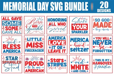 Memorial Day SVG Bundle Graphic by Design_hub4323 · Creative Fabrica