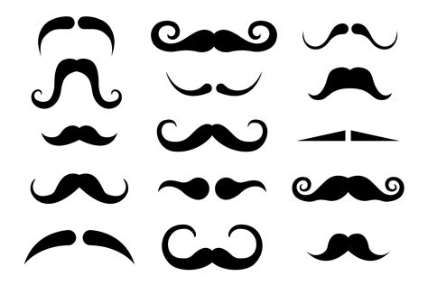 Set of Black Mustache Clipart Gráfico por Creativeclipcloud · Creative ...