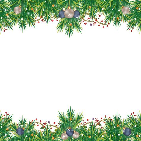 Free Download Vector Art PNG, Vector Christmas Border Png With Ball ...