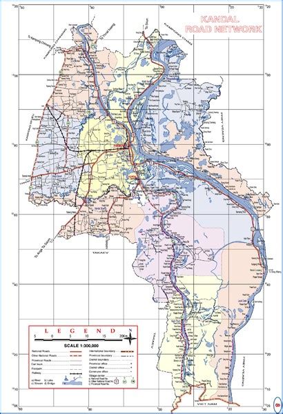 Kandal Province Cambodia Road Map - Kandal Province Cambodia • mappery