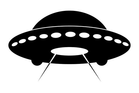 Vintage Alien UFO Silhouette Graphic by atlasart · Creative Fabrica