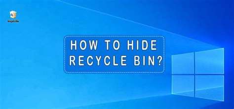 How To Hide Recycle Bin On Windows 10 Show Hide Desktop Icons Windows ...